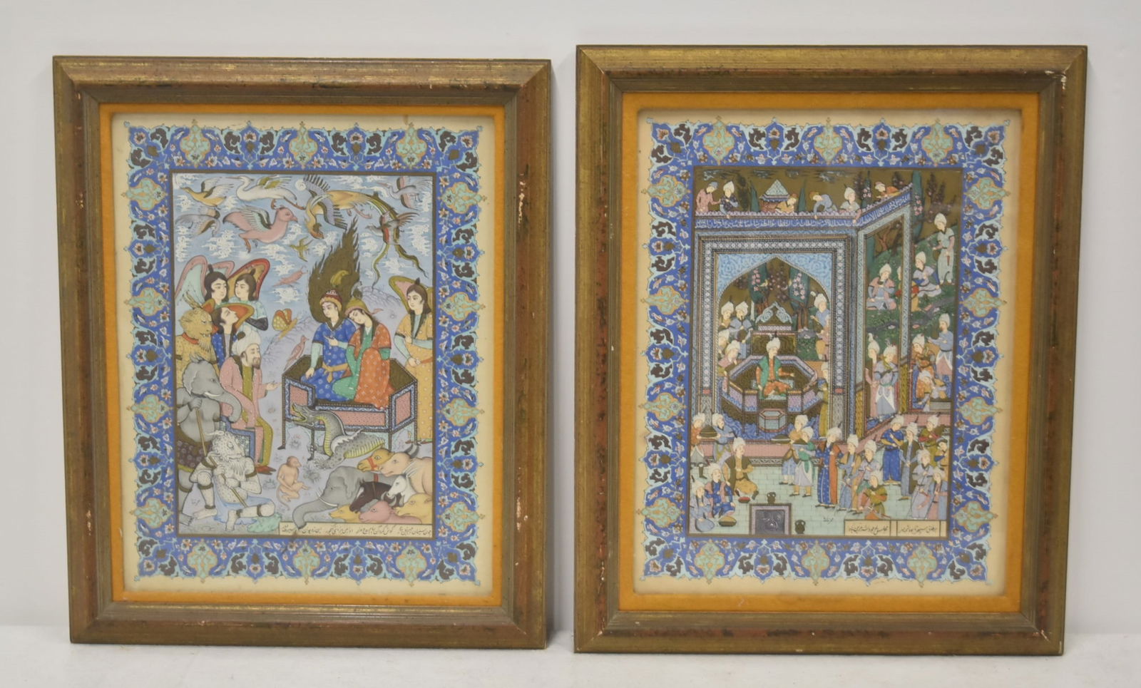 PAIR OF ANTIQUE PERSIAN PAINTINGS (1 of 11)