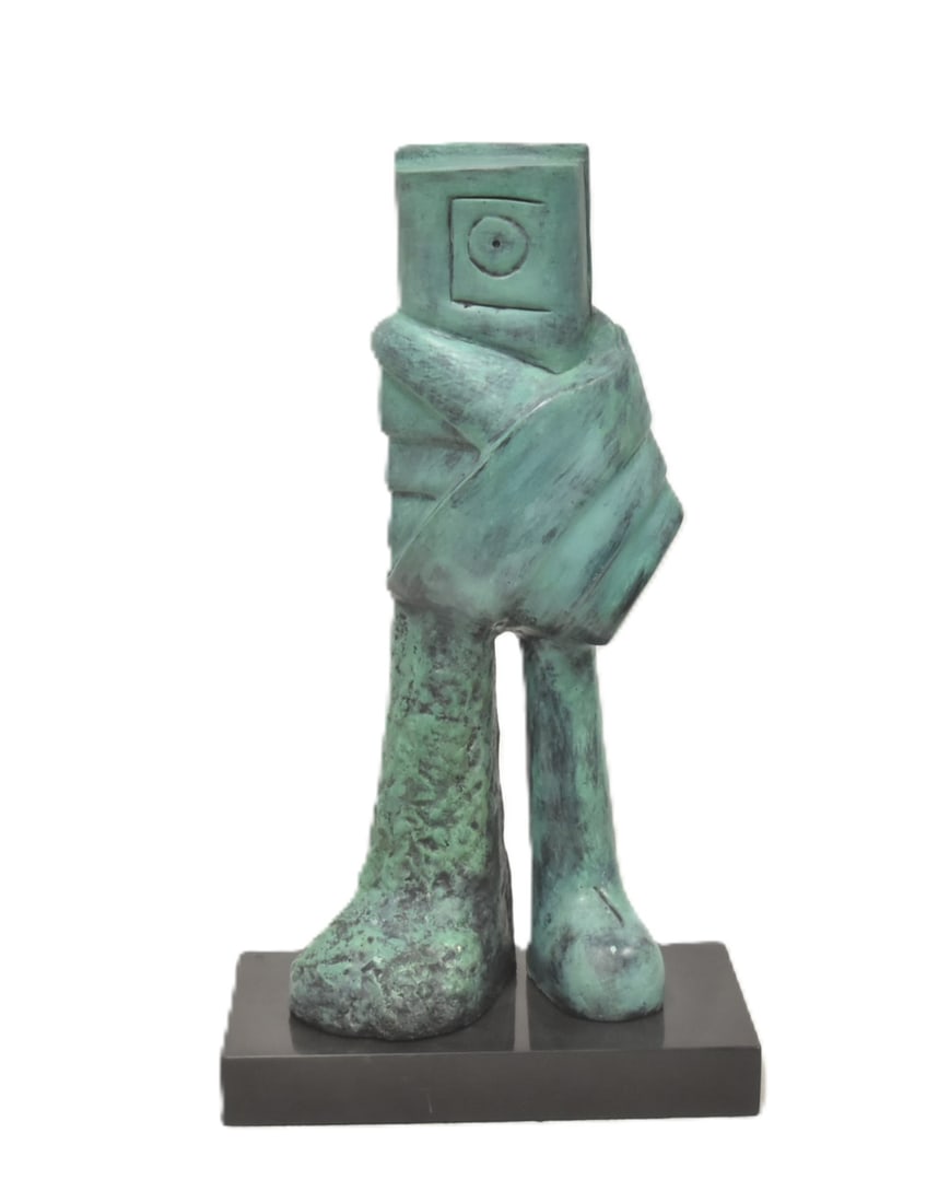 AFTER JOAN MIRO , PATINATED BRONZE SCULPTURE (1 of 19)
