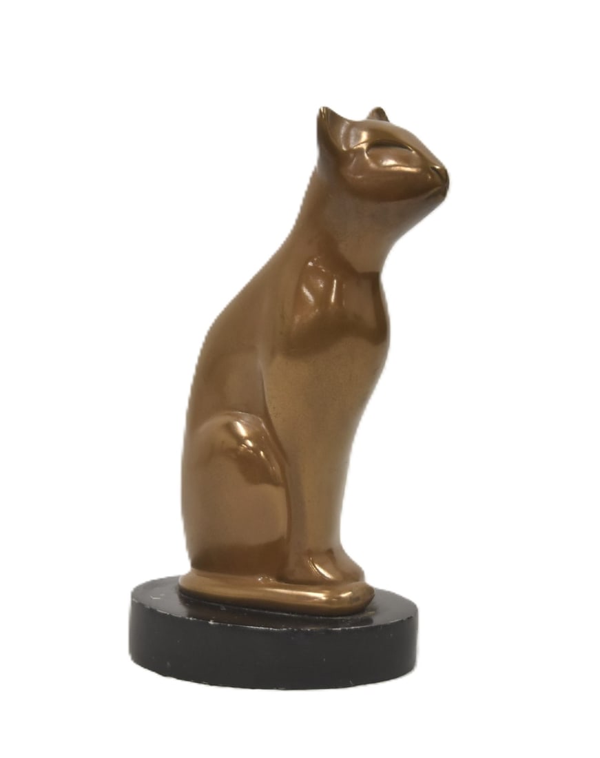 WILLIAM DEWIIT BRONZE SEATED CAT (1 of 9)