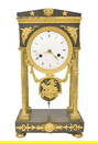 FRENCH EMPIRE BRONZE PORTICO CLOCK