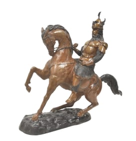 LARGE PETER THE GREAT BRONZE HORSEMAN STATUE