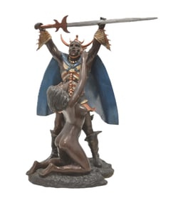 LARGE COLD PAINTED BRONZE SLAVE GIRL OF GOR