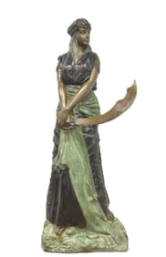 LARGE COLD PAINTED BRONZE "JUDITH" STATUE