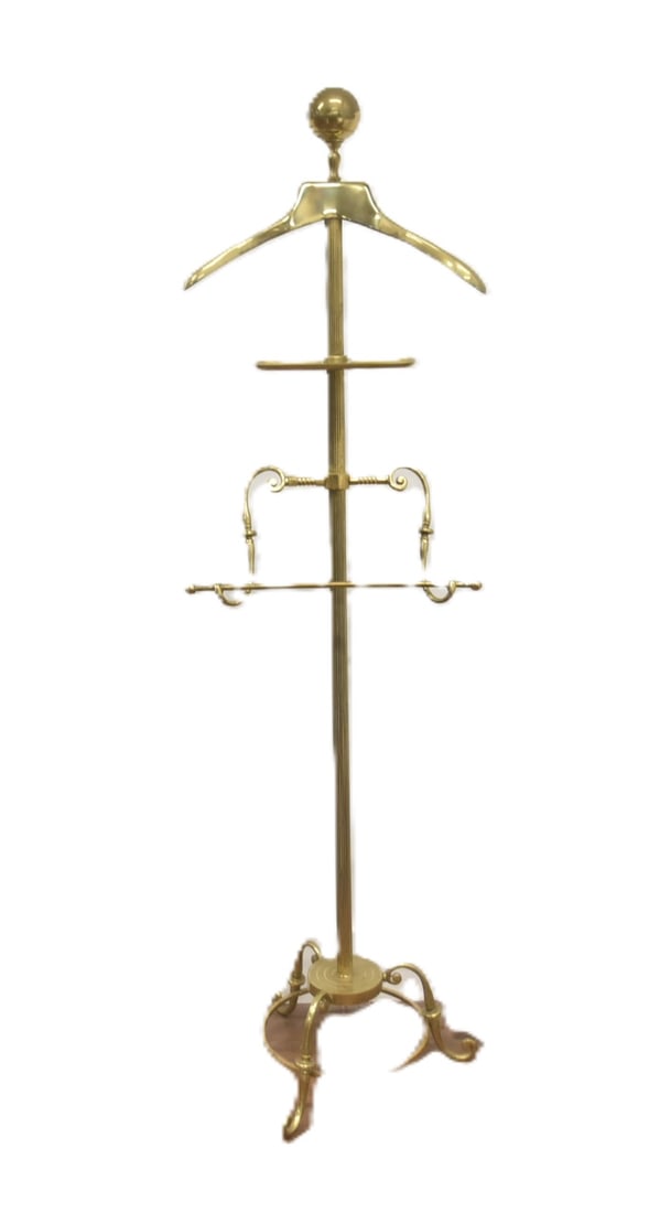 ANTIQUE BRASS CLOTHING VALET BUTLER (1 of 7)