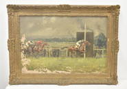 LIONEL EDWARDS , OIL ON CANVAS "THE FINISH"