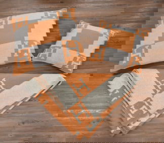 HERMES AVALON PATTERN BLANKET & PILLOWS