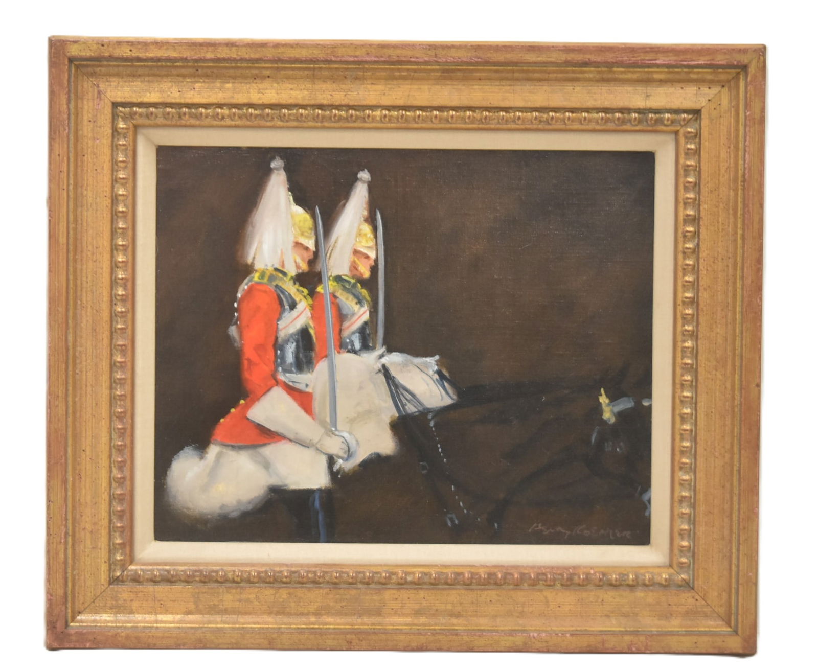 HENRY KOEHLER , TWO TROOPERS OIL ON PANEL (1 of 9)