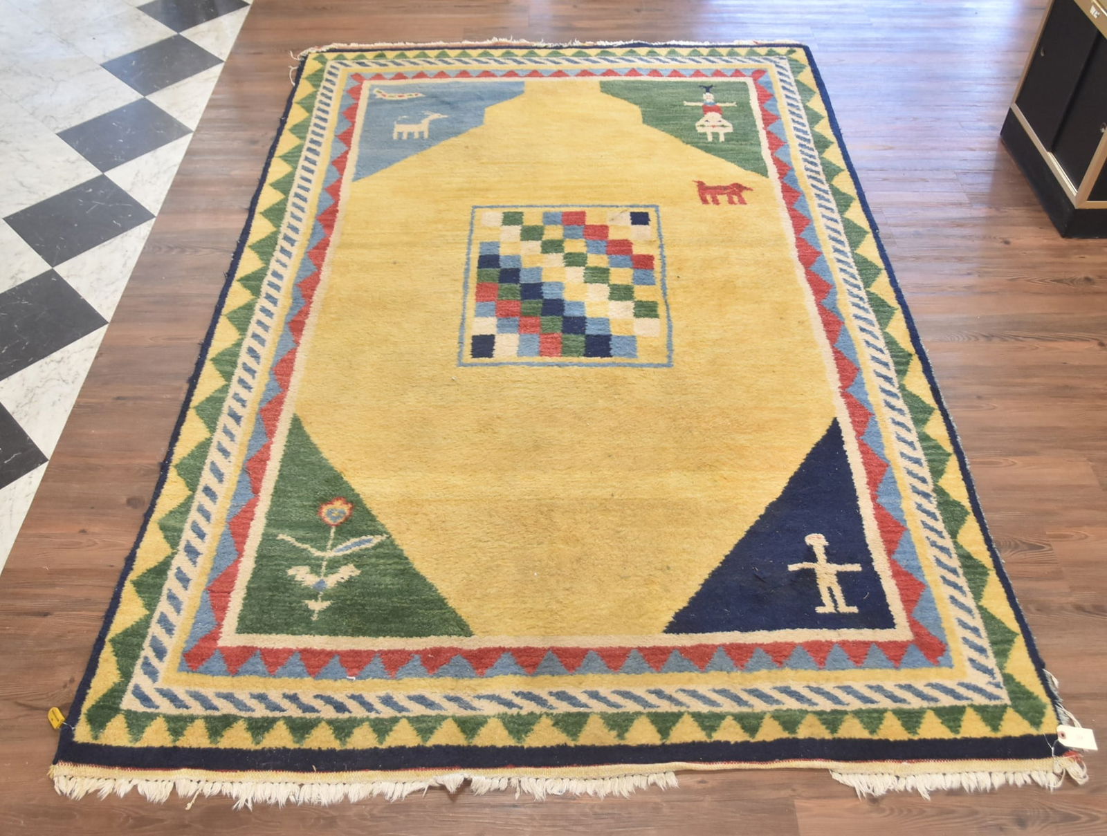 5' x 8' HAND MADE PERSIAN GABBEH CARPET (1 of 9)