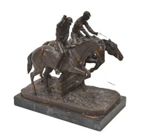AFTER ISIDOR BONHEUR BRONZE RACE HORSES