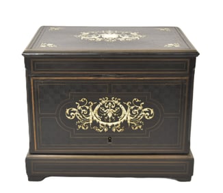 ANTIQUE BONE INLAID TANTALUS BOX