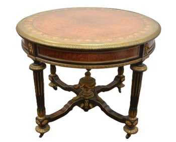 FINE FRENCH LXVI BRONZE MOUNTED CENTER TABLE