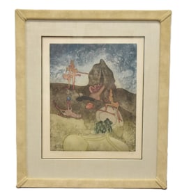 ROBERTO MATTA ,COLOR ETCHING