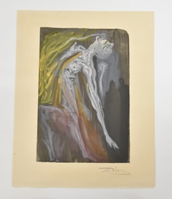 SALVADOR DALI , HELL CANTO 9-1 , WOOD ENGRAVING