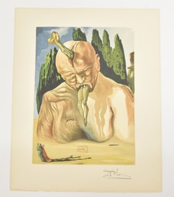 SALVADOR DALI , HELL CANTO 34 , WOOD ENGRAVING