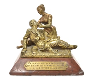 RAPHAEL LAGNEAU , FRENCH MEDICAL  BRONZE