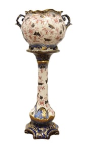 LARGE DOULTON BURSLEM JARDINIERE & PEDESTAL