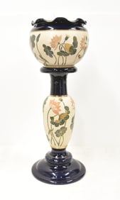 LOVATT LANGLEY WARE JARDINIERE & PEDESTAL