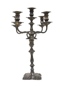 19thC ENGLISH STERLING SILVER CANDELABRA