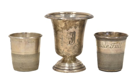 (3) STERLING SILVER CUPS