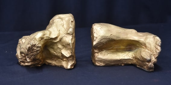 SAINT CLAIR CEMIN GILT BRONZE JESUS BOOKENDS