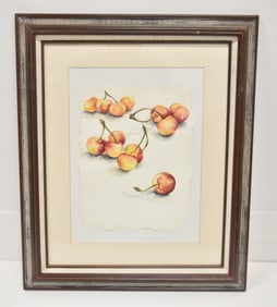 JANE WILSON , WATERCOLOR "CHERRIES"