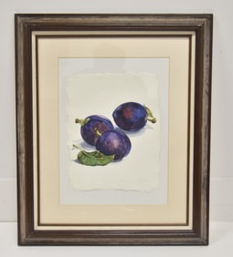 JANE WILSON , WATERCOLOR "PLUMS"