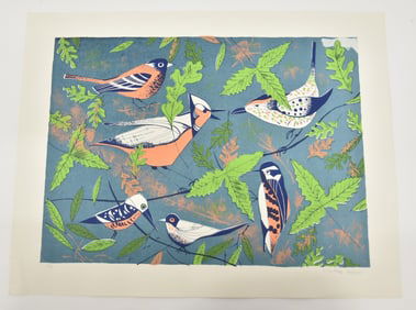 EDWARD ARDEN "BIRDS" SILKSCREEN