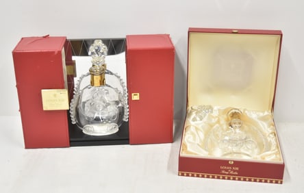 (2) BACCARAT CRYSTAL LOUIS XIII DECANTERS WITH BOX