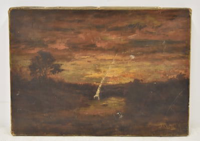 ALEXANDER WYANT , OIL ON CANVAS SUNSET