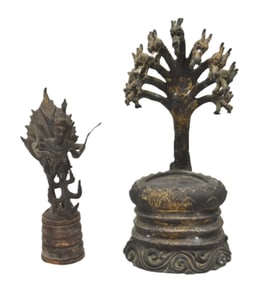 (2) ASIAN BRONZE SCULPTURES