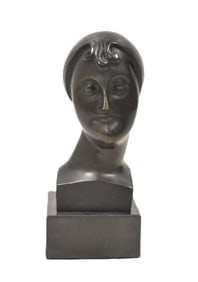 ELIE NADELMAN BRONZE BUST OF WOMAN