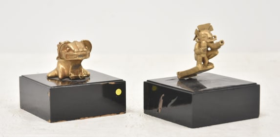 (2) PRE COLUMBIAN TUMBAGA PENDANTS