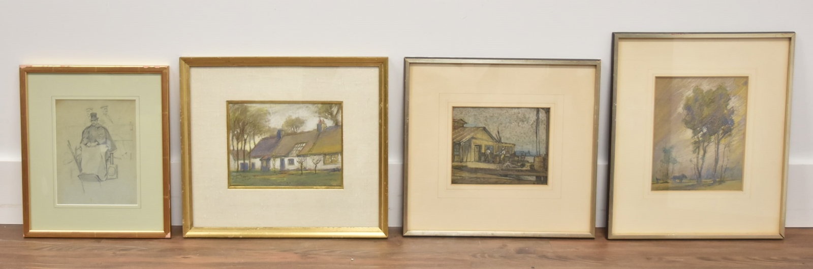 (4) ASSORTED PASTELS & DRAWING (1 of 11)