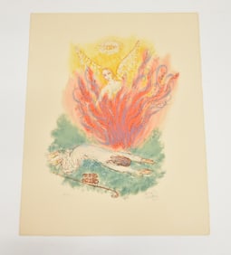 REUVEN RUBIN , SIGNED LITHOGRAPH
