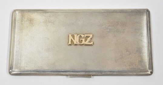 LARGE STERLING SILVER CIGARETTE CASE