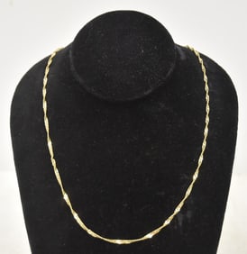 14kt WEAVED GOLD CHAIN - 21" LING