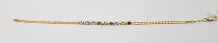 14kt GOLD MULTI GEMSTONE BRACELET