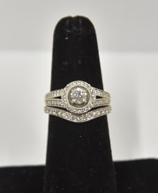 14kt WHITE GOLD 30 POINT DIAMOND ENGAGEMENT RING