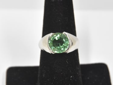 14kt GOLD & GREEN TOURMALINE RING