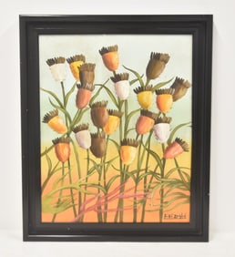 BIBI ZOGBE , OIL ON BOARD "CARDOS de las PAMPAS"