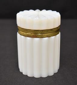 FRENCH OPALINE & BRONZE BOX