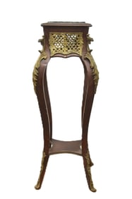 TALL FRENCH STYLE BRONZE MOUNTED STAND