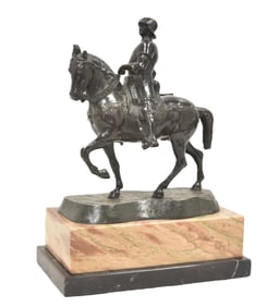 HANS GURADZE BRONZE MILITARY SOLDIER ON HORSE