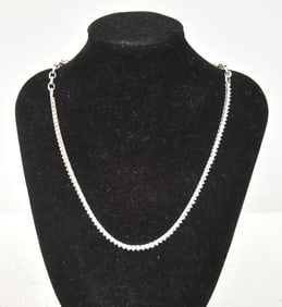 14kt WHITE GOLD & 5ct DIAMOND NECKLACE