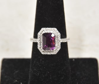 14kt GOLD PINK TOURMALINE & DIAMOND RING