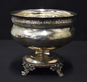 JW FORBES COIN SILVER FOOTED BOWL