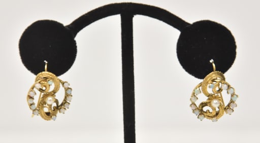 14kt GOLD & OPAL EARRINGS