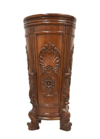 CARVED WOOD UMBRELLA STAND
