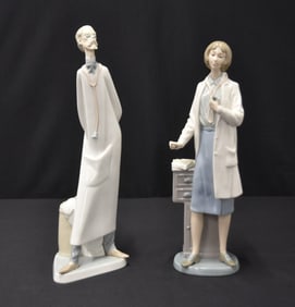 LLADRO & NAO PORCELAIN DOCTOR FIGURINES