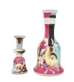 RUSSIAN HAND PAINTED PORCELAIN HOOKAH BOTTLE